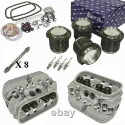 1776cc Air-cooled Vw Engine Rebuild Kit, Top End GTV-2 Heads And Pistons
