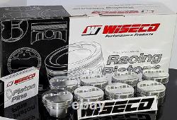383 STROKER ASSEMBLY SCAT CRANK 5.7 RODS WISECO +4cc DOME 030 PISTONS 2PC RMS