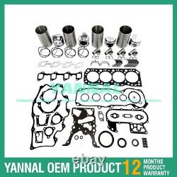 4x Engine Overhaul Rebuild Kit With Full Gasket Bearing Set For Toyota 5L
