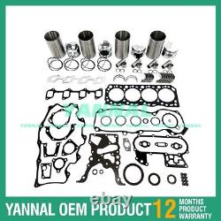 4x Engine Overhaul Rebuild Kit With Full Gasket Bearing Set For Toyota 5L