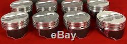 Chevy 350 5.7L Engine Kit Hypereutectic Flat Top Pistons+Rings+Timing 1968-79