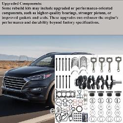 Engine Rebuild Kit For Hyundai Kia G4KJ Crankshaft+Conrods+Pistons +Gasket -SET