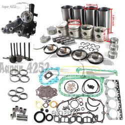 Engine Rebuild Kit withValves Water Pump Set For TCM Komatsu Isuzu C240 C240PKG/J