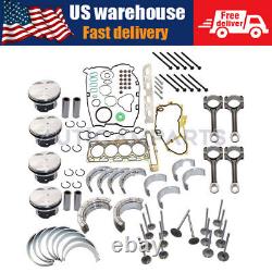 Engine Rebuild Overhaul Connecting Rod & Pistons Kit For Buick Chevrolet GMC2.4L