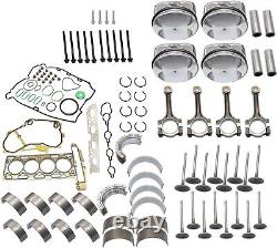 Engine Rebuild Overhaul Pistons Valves Seals Kit For Buick Chevrolet GMC 2.4L