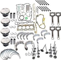 Engine Rebuild Overhaul Pistons Valves Seals Kit For Buick Chevrolet GMC 2.4L