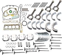 Engine Rebuild Overhaul Pistons Valves Seals Kit For Buick Chevrolet GMC 2.4L