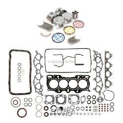 Fit 99-01 Honda CR-V 2.0L DOHC Full Gasket Pistons&Bearings&Rings Set B20Z2