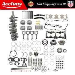 For 11-20 Hyundai Kia 2.4L Engine Rebuild Overhaul Kit Crankshaft Con Rods G4KJ