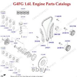G4FG 1.6L Engine Overhaul Rebuild Kit Crankshaft / Con Rods For Hyundai Kia