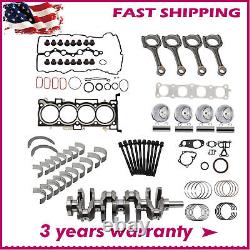 G4KJ 2.4L Engine Rebuild Kit Crankshaft & Conrods & Pistons Gasket for Hyundai