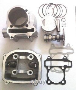 Gy6 150cc Engine 57.4mm Rebuild Top End Head Cylinder Bore kit Gaskets Version A