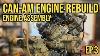 How To Rebuild A Can Am V Twin Rotax Engine Episode 3 Engine Assembly And First Start