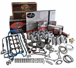 Master Rebuild Kit Flat Top Pistons and Moly Rings for 67-85 Chevy 5.7L/350