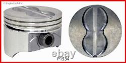 Master Rebuild Kit Flat Top Pistons and Moly Rings for 67-85 Chevy 5.7L/350