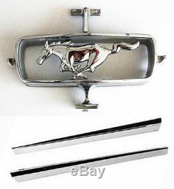 NEW! 1964-1965 Mustang Chrome Grill Ornament Horse and Corral Pony & Bars
