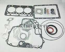 Rebuild Kit Full Gasket Kit + Piston & Ring Bearing Set for Kubota D722 Engine