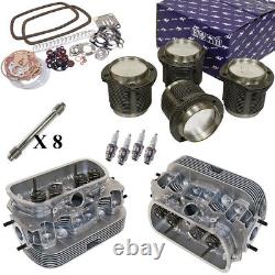 Single Port 1600cc Air-cooled Vw Bug Engine Rebuild Kit, Top End Heads & Pistons