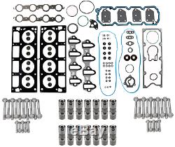 Top End Kit with Head Bolts & Lifters for 2004-2007 Chevrolet GMC 4.8L 5.3L Trucks