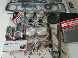 Engine Rebuild Kit 6-pistons & Rings Brgs Gaskets + Fits Nissan 280zx 81-83