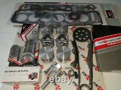 Engine Rebuild Kit 6-pistons & Rings Brgs Gaskets + Fits Nissan 280zx 81-83