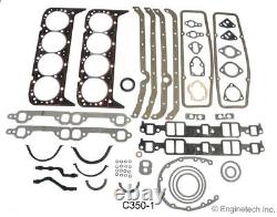 Ensemble de reconstruction principal avec pistons plats et anneaux de molybdène pour Chevy 5.7L/350 de 67 à 85