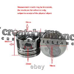 Kit de révision de reconstruction du moteur V1505 (sans chemise de cylindre) pour Kubota V1505T V1505BH