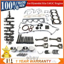 Kit de révision et de reconstruction moteur G4GC 2,0 L et vilebrequin et bielles pour Hyundai.