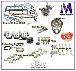 Mercruiser Omc Gm 3.0 181 Marine Engine Rebuild Kit Pompe À Huile Pistons Rev Rot 2pc