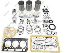 Nouveau kit de révision pour le moteur Kubota D902 avec piston, chemise, joint et bague.