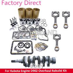 Pour Le Moteur Kubota D902 Kit De Reconstruction De La Chaussée + 3pcs Raccordement Rod + Crankingshaft